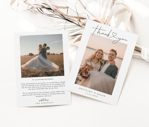 wedding thank you card